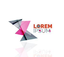 Obraz premium Logo, abstract geometric business icon