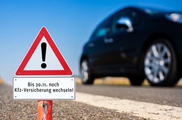 KFZ-Verischerung Wechseln Schild