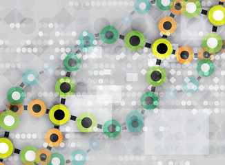 DNA Abstract icon and element collection. Futuristic technology