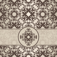 Obraz premium Card in pastel colors. Vintage seamless pattern