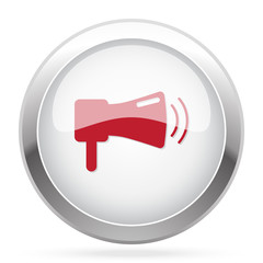 Red Megaphone icon on chrome web button