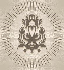 Vintage pattern on seamless background in pastel colors