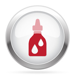 Red Medicine Bottle icon on chrome web button