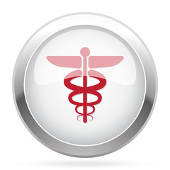 Red Medical  icon on chrome web button