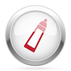 Red Baby Bottle icon on chrome web button