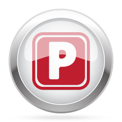 Red Parking icon on chrome web button