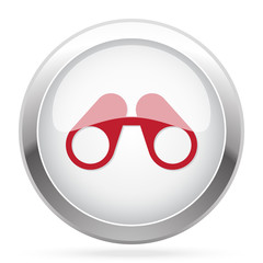 Red Binoculars icon on chrome web button