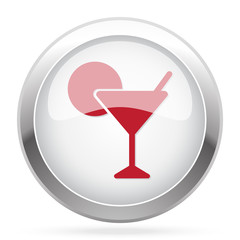 Red Cocktail icon on chrome web button