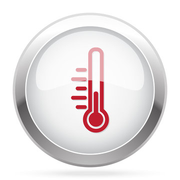 Red Temperature icon on chrome web button