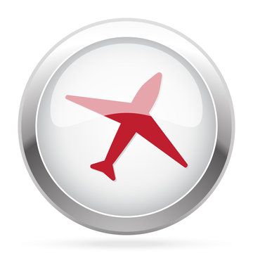 Red Airplane icon on chrome web button