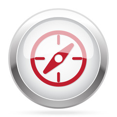 Red Compass icon on chrome web button