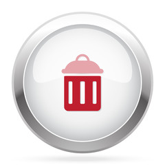 Red Delete icon on chrome web button