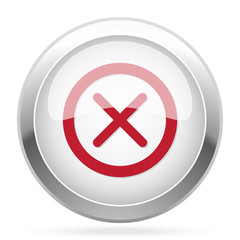 Red Cancel icon on chrome web button