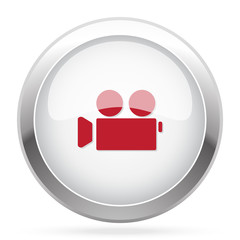 Red Video Camera icon on chrome web button