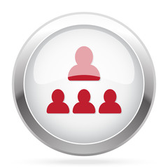 Red Organization icon on chrome web button