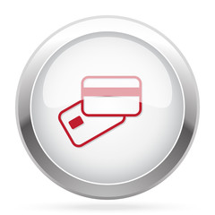 Red Credit Card Payment icon on chrome web button