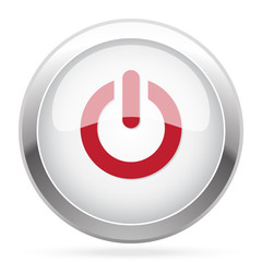 Red Power icon on chrome web button