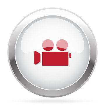 Red Video Camera icon on chrome web button