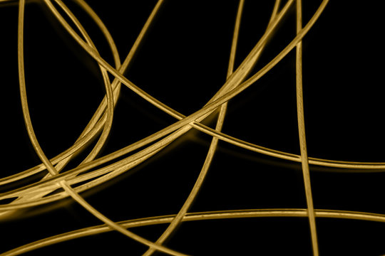 yellow cable on the black background. The inversion