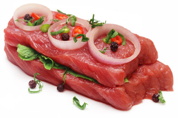 Raw beef with spices