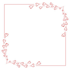 Greeting frame for valentine's day