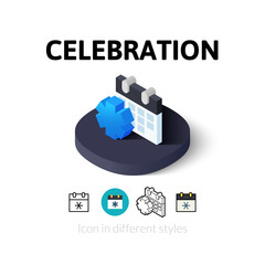 Celebration icon in different style