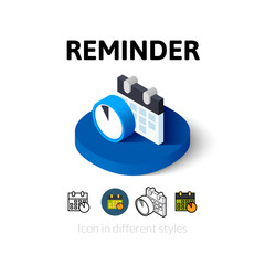 Reminder icon in different style