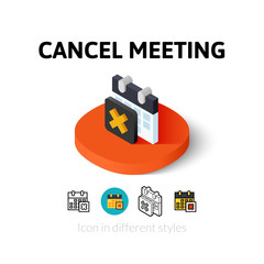 Cancel meeting icon in different style