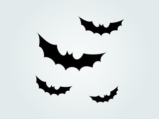 Fledermaus Silhouetten (Grau)