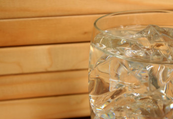 Ice drink water glass
