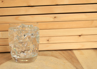 Ice drink water glass