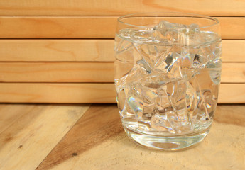 Ice drink water glass