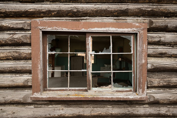 Fototapeta na wymiar Old log house cabin wood texture