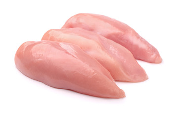 Raw chicken fillets