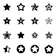 Vector black stars icon set