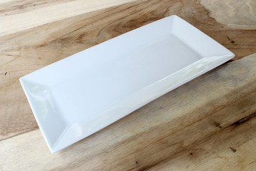 white plate on the table