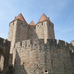 Fototapeta na wymiar Tours de Carcassonne