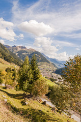 Airolo, Stadt, Altstadt, Gotthard, Gotthardpass, Passstrasse, Gotthardtunnel, Leventina, Tal, Herbst, Tessin, Schweiz