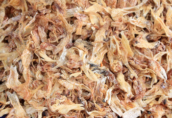 Dried squid for sale at fresh market