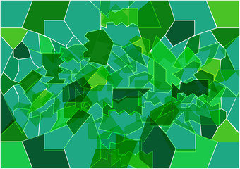 
the background in the form of broken green glass,stained glass