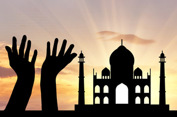  Silhouette of hands facing the sky