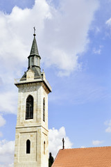 Fototapeta na wymiar Top of Visitation Church, Jerusalem