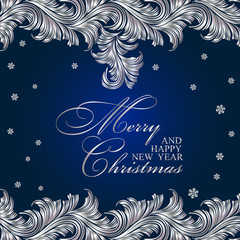 Poster Merry Christmas and Happy New Year