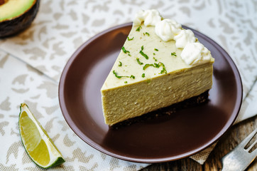 avocado lime cheesecake