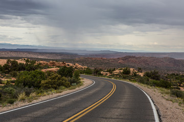 Arches National Park scenic road 