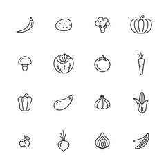 Vegetables Icons