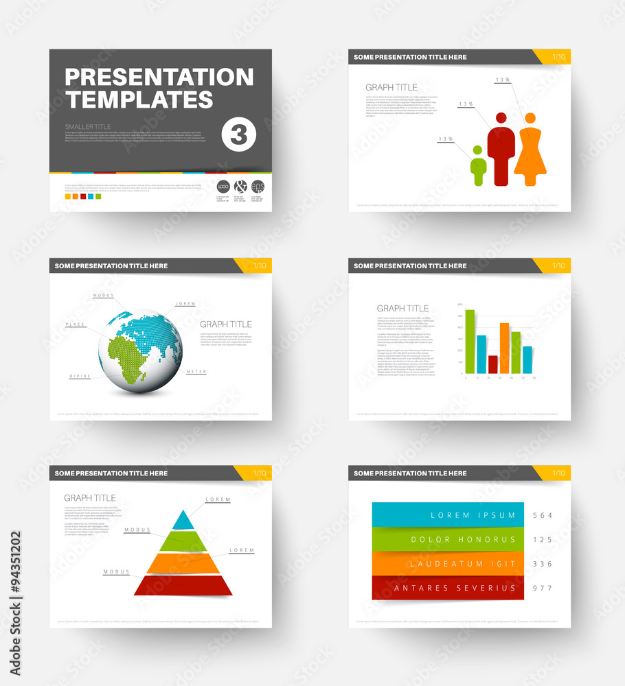 Poster vector template for presentation slides 3