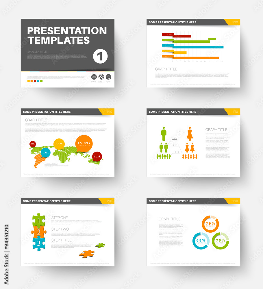 Poster vector template for presentation slides 1