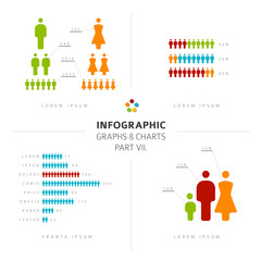 collection of Infographic people elements