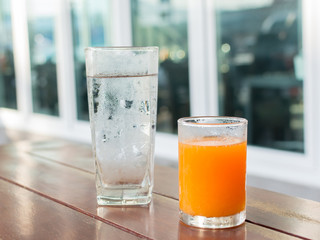 orange Juice and drinking water